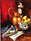 A Still Life with a Bowl of Fruit by Antoine Vollon